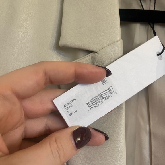 NWT Steve Madden Faux Leather Blazer Size S - Picture 7 of 8